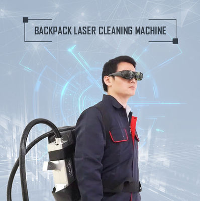 Elde Taşınabilir Lazer Temizleyici 100W Sırt Çantası Lazer Pas Temizleme Makinesi