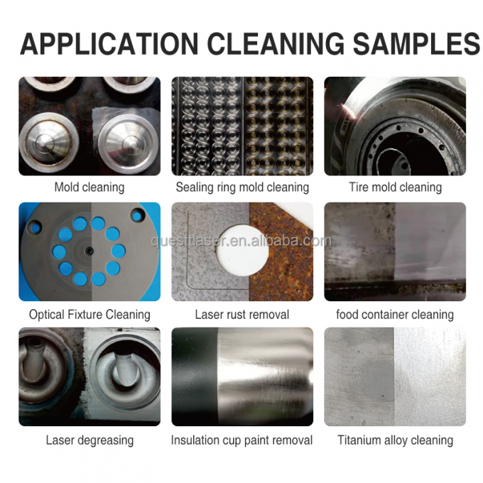 Pulse 200w 300w çanta fiber lazer temizleme makinesi pas çıkarma makinesi 10