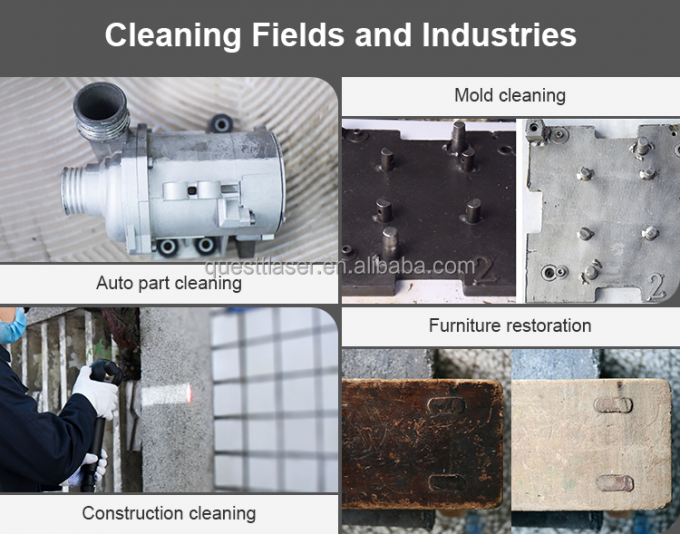 Pulse 200w 300w çanta fiber lazer temizleme makinesi pas çıkarma makinesi 9